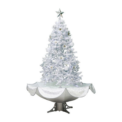 Northlight Lighted Musical Snowing Tinsel 6 Foot Pre-Lit Christmas Tree