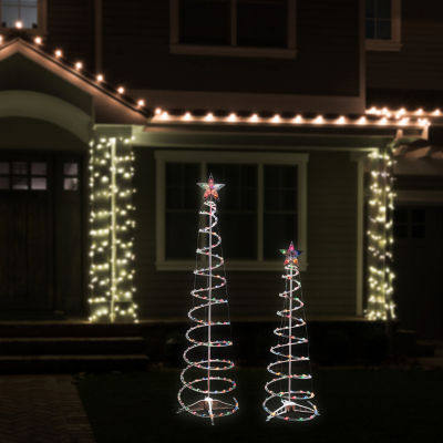 Northlight Lighted Spiral Cone Foot Pre-Lit Christmas Tree