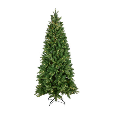 Northlight Frasier Fir Slim 7 1/2 Foot Pre-Lit Fir Christmas Tree