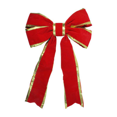 Northlight 3d 4-Loop Bow With Gold Trim Indoor Ribbons