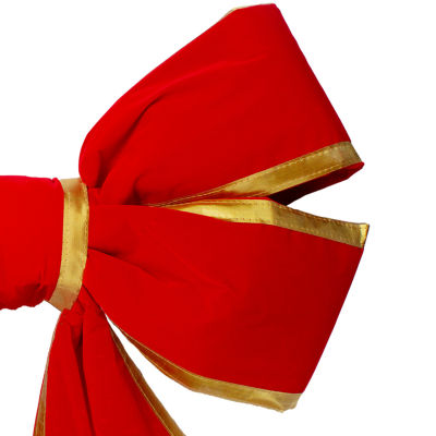 Northlight 3d 4-Loop Bow With Gold Trim Indoor Ribbons