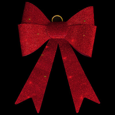 Northlight Led Lighted Tinsel Bow Indoor Ribbons