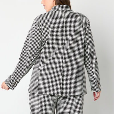 Liz Claiborne Ponte Womens Classic Fit Blazer-Plus