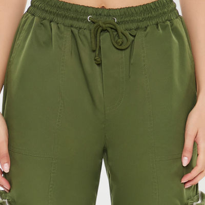 Forever 21 Womens Mid Rise Straight Cargo Pant-Juniors