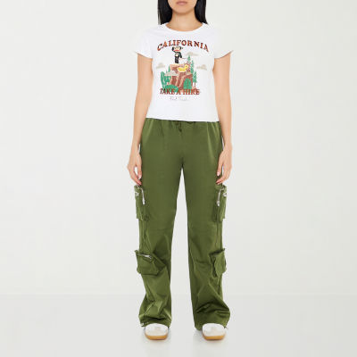 Forever 21 Womens Mid Rise Straight Cargo Pant-Juniors