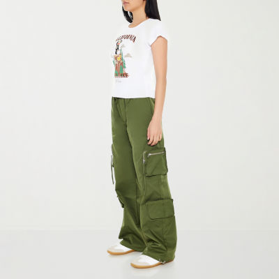 Forever 21 Womens Mid Rise Straight Cargo Pant-Juniors