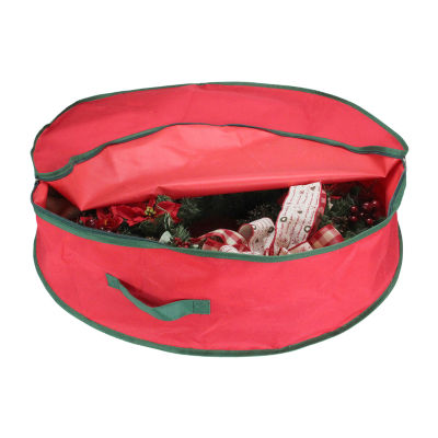 Northlight Red And Green 24 Inch Wreath Storage Bags