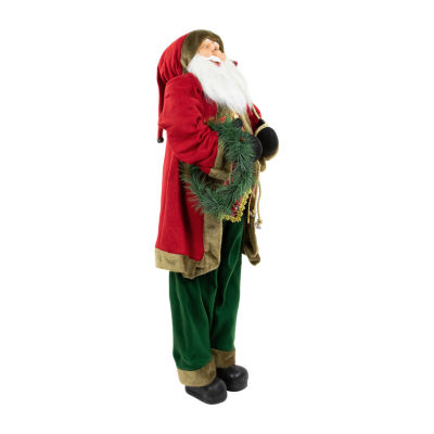 Northlight 60in Wreath Christmas Santa Figurine