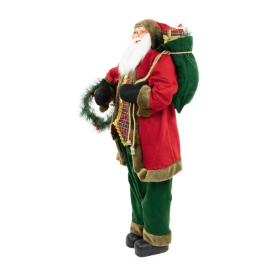 Northlight 60in Wreath Christmas Santa Figurine