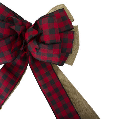 Northlight Plaid 16 Loop  Bow Indoor Ribbons