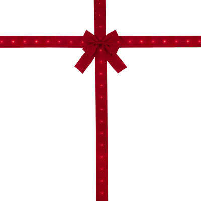 Northlight 14ft Prelit Red Velvet  Door Bow Indoor Ribbons