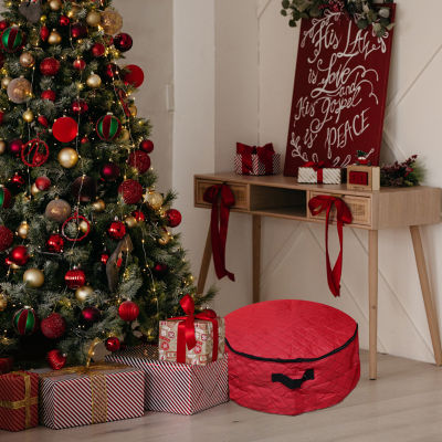 Northlight Quilt Zip Up 36 Inch Wreath Storage Bag