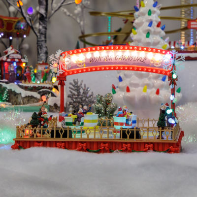 Northlight Teacup Ride Animated Christmas Village