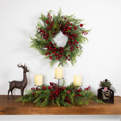 Northlight Cedar And Pine Indoor Christmas Wreath