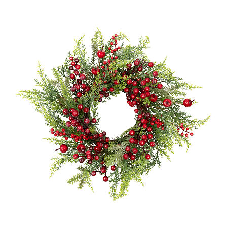 Northlight Cedar And Pine Indoor Christmas Wreath, One Size, Green