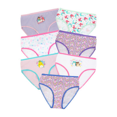 Little & Big Kid Girls Squishmallows 7 Pack Brief Panty Gup7701