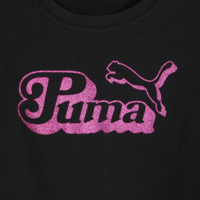 PUMA Big Girls Crew Neck Short Sleeve T-Shirt