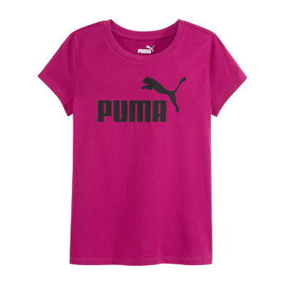 PUMA Big Girls Crew Neck Short Sleeve Graphic T-Shirt