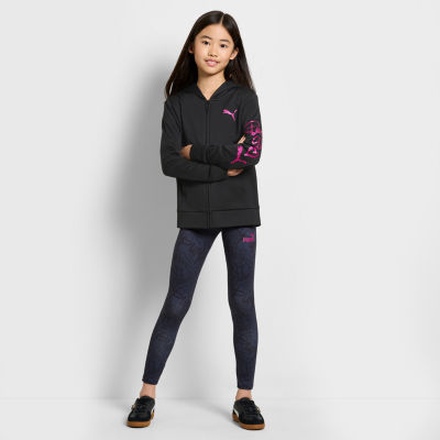 PUMA Big Girls Fleece Zipper Hoodie