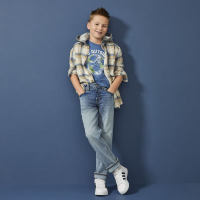 Thereabouts Little & Big Kid Boys Crew Neck Short Sleeve Regular Fit Graphic T-Shirt