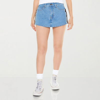 Forever 21 Womens Mid Rise Denim Skort Skirt-Juniors