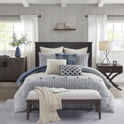 Madison Park Signature Essence Cotton Clip Jacquard Comforter Set