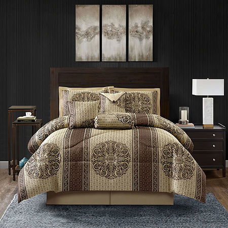 Stratford Park Austin 7pc Midweight Comforter Set, One Size, Brown