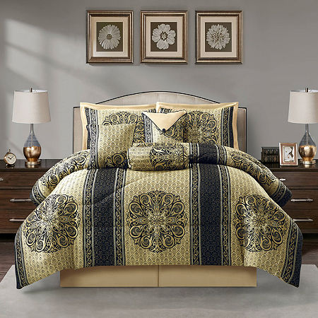 Stratford Park Austin 7pc Midweight Comforter Set, One Size, Yellow