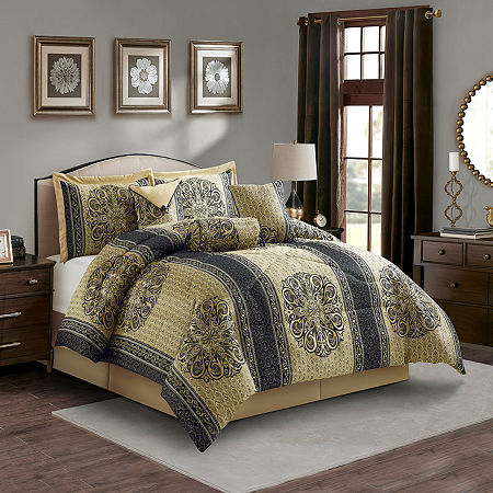 Stratford Park Austin 7pc Midweight Comforter Set, One Size, Yellow