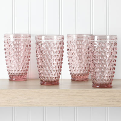 Martha Stewart Chauncey Hobnail 4-pc. Glass Tumbler Set