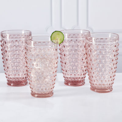 Martha Stewart Chauncey Hobnail 4-pc. Glass Tumbler Set