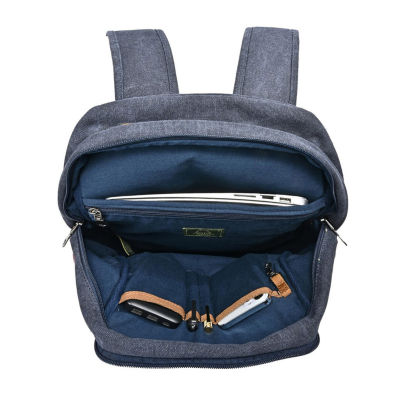 TSD Brand Trail Tree Double Canvas Laptop Backpack TSD1122-NVY