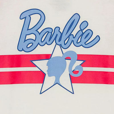 Little & Big Kid Girls Crew Neck Short Sleeve Boxy Fit Barbie Graphic T-Shirt