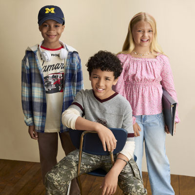 Thereabouts Little & Big Kid Girls Square Neck Long Sleeve Blouse