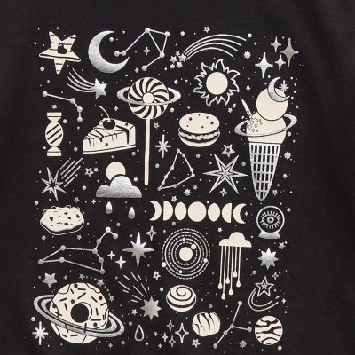 Thereabouts Little & Big Kid Girls Crew Neck Long Sleeve Regular Fit Graphic T-Shirt