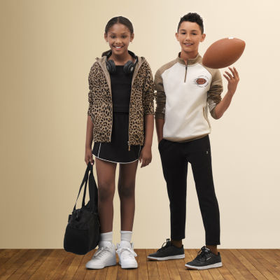 Xersion Double Knit Fleece Little & Big Kid Boys High Neck Long Sleeve Fleece Active Quarter-Zip Pullover