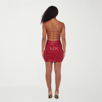 B. Smart Womens Juniors Sleeveless Sequin Bodycon Dress