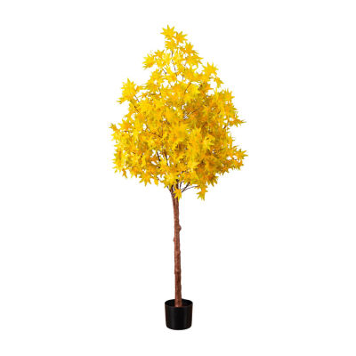 Nearly Natural 5ft Pre-Lit Autumn Maple Lighted Indoor Artificial Tree