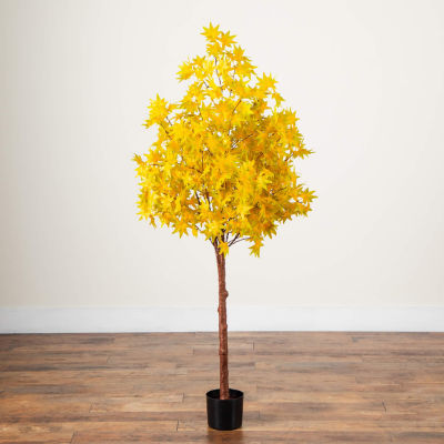 Nearly Natural 5ft Pre-Lit Autumn Maple Lighted Indoor Artificial Tree