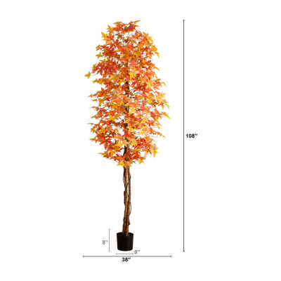 Nearly Natural 9ft Deluxe Maple Fall Indoor Artificial Tree