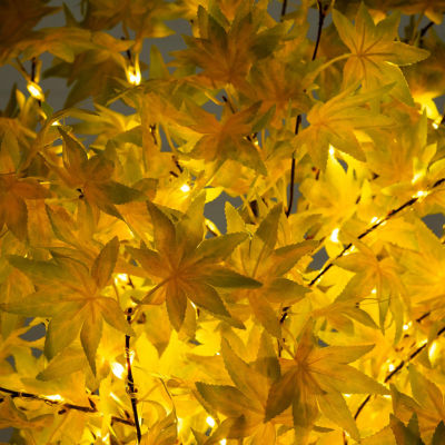 Nearly Natural 6ft Yellow Autumn Maple Lighted Indoor Artificial Tree
