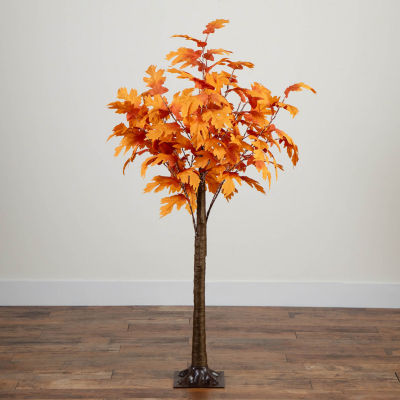 Nearly Natural 5ft Pre-Lit Autumn Maple Lighted Indoor Artificial Tree