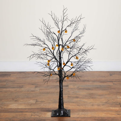Nearly Natural 3ft Pre-Lit Halloween Black Twig Lighted Indoor Artificial Tree