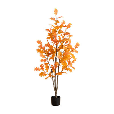 Nearly Natural 5ft Autumn Oak Indoor Artificial Tree
