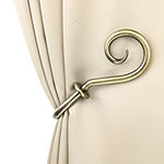 Rod Desyne Decorative Holdbacks with Curl Finial