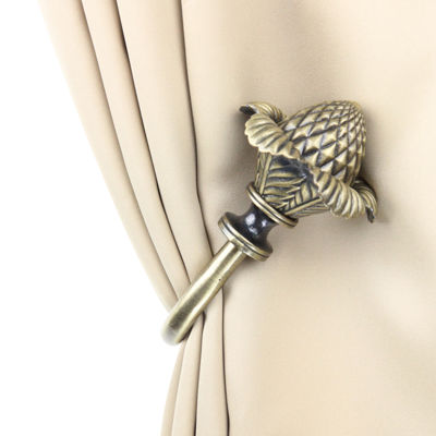 Rod Desyne Decorative Holdbacks with Bloom Finials