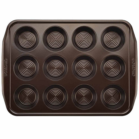 Circulon Nonstick Bakeware 12-Cup Muffin, One Size, Brown