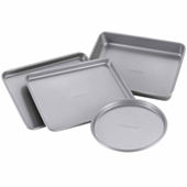 Baking Pan Set of 7x Nonstick Pan Bakeware Pans, Bakeware Sets- 7pcs  Gold/Red, 7pc - Kroger