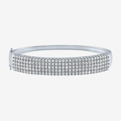 G-H / Si2-I1) CT. T.W. Lab Grown Diamond 10K Gold Bangle Bracelet