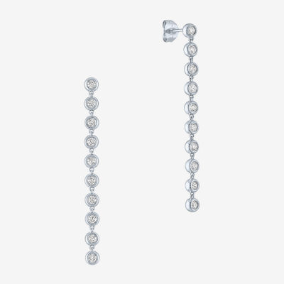 Classic Collection (G-H / Si2-I1) 1 CT. T.W. Lab Grown White Diamond 10K Gold Drop Earrings